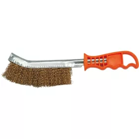 VOREL Drótkefe réz bevonatú, műanyag nyéllel 270 mm 06965