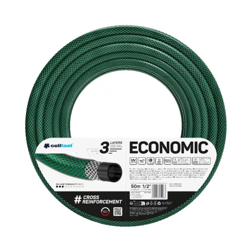 CELLFAST Locsolótömlő 3 rétegű ECONOMIC 1/2" 50 m 10-003