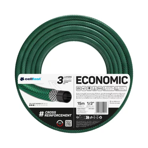 CELLFAST Locsolótömlő 3 rétegű ECONOMIC 1/2" 15 m 10-004