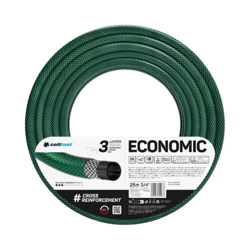 CELLFAST Locsolótömlő 3 rétegű ECONOMIC 3/4" 25 m 10-023