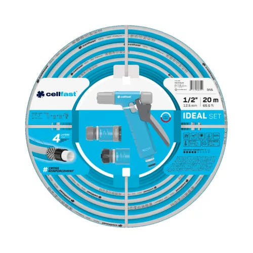 CELLFAST Locsolótömlő 4 rétegű IDEAL SET 1/2" 20 m