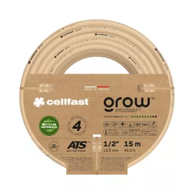   CELLFAST Locsolótömlő 4 rétegű GROW 1/2" 15 m - Újrahasznosított