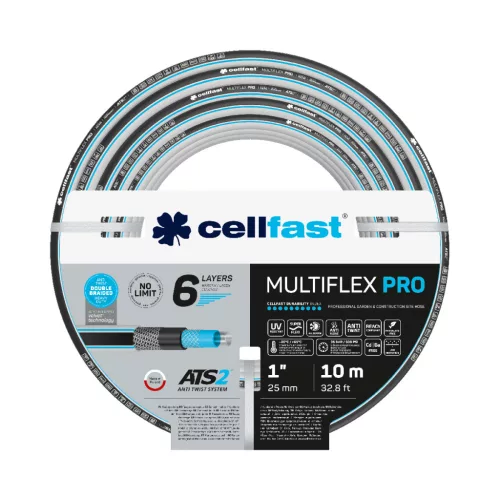 CELLFAST Locsolótömlő 6 rétegű MULTIFLEX ATSV 1" 10 m 13-830