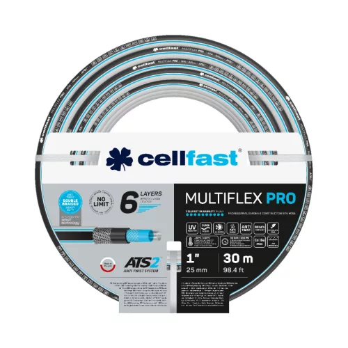 CELLFAST Locsolótömlő 6 rétegű MULTIFLEX ATSV 1" 30 m 13-832