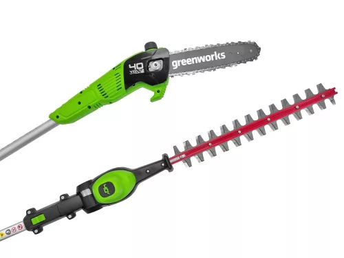 Greenworks GD40PSH akkumulátoros magassági ágvágó és sövényvágó 40 V, 2 az 1-ben (akku és töltő nélkül) 1303907-GW