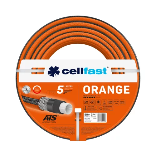 CELLFAST Locsolótömlő 5 rétegű ORANGE 3/4" 50 m