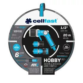 CELLFAST Locsolótömlő 6 rétegű HOBBY SET 1/2" 20 m 16-209