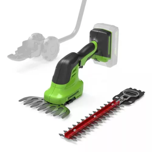 Greenworks G24SHT akkumulátoros sövényvágó és gyepszélvágó olló 24 V, 20 cm penge (akku és töltő nélkül) 1600607-GW