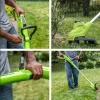 Greenworks G24LT28 akkumulátoros fűszegélynyíró 28 cm, 1,6 mm damil 24V (2 Ah akkumulátorral és mikro töltővel) 2107107VA-GW