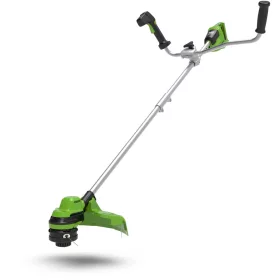 Greenworks GD24X2BCB akkumulátoros bozótvágó 48 V (2 × 24 V), damilfej + vágótárcsa tartozékkal (akku és töltő nélkül) 2107807-GW