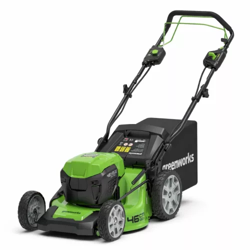 Greenworks GD24X2LM46SP önjáró akkumulátoros fűnyíró 48 V (2 × 24 V), 46 cm (akku és töltő nélkül) 2512807-GW