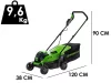 Greenworks GD24LM33 akkumulátoros fűnyíró 24 V, 33 cm (akku és töltő nélkül) 2516107-GW