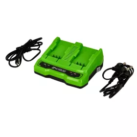 Greenworks G24X2UC4 kettős gyorstöltő 24 V, 4 A – 2 töltőhelyes 2933207-GW