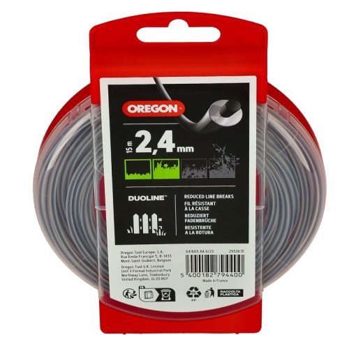 Damil – Oregon 2,4 mm Kerek damil 15 m (Duoline) – univerzális