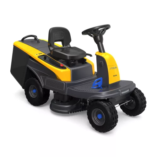 STIGA akkumulátoros fűgyűjtős fűnyíró traktor SWIFT 372e (akkumulátorokkal és tötővel) 2T0250481-ST1