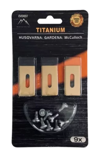 Tartalék kés robotfűnyíróhoz Husqvarna / Gardena 35 mm – 9 db EVEREST Titanium 33-05007
