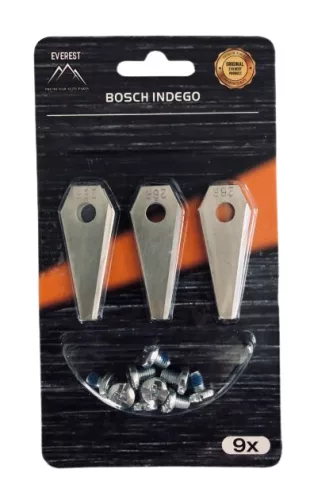 Tartalék kés robotfűnyíróhoz BOSCH – 9 db EVEREST 33-99001