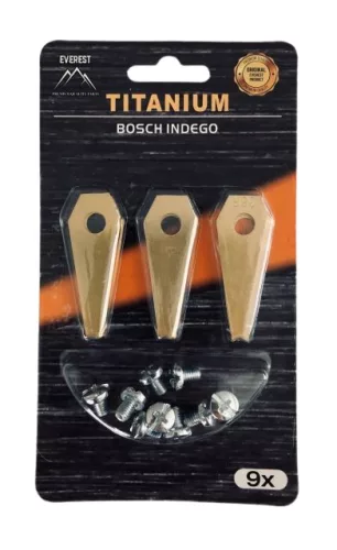 Tartalék kés robotfűnyíróhoz BOSCH – 9 db EVEREST Titanium 33-99003