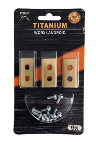 Tartalék kés robotfűnyíróhoz WORX / NAC – 9 db EVEREST Titanium 33-99007