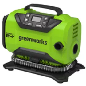Greenworks G24IN akkumulátoros mini kompresszor 24 V, 11 bar (akku és töltő nélkül) 3400807-GW