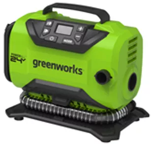 Greenworks G24IN akkumulátoros mini kompresszor 24 V, 11 bar (akku és töltő nélkül) 3400807-GW