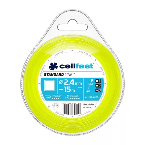CELLFAST Damil szögletes STANDARD 2,4 mm x 15 m 35-013
