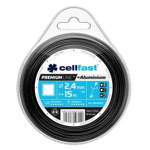 CELLFAST Damil szögletes PREMIUM 2,4 mm x 15 m 35-043