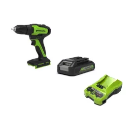 Greenworks GD24DD35K2 akkumulátoros fúró-csavarozó 24 V, 35 Nm (akkuval és töltővel) 3704007UA-GW