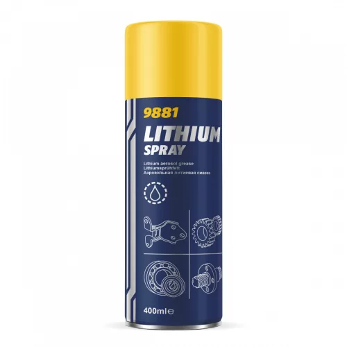 Lithium spray Mannol 400 ml – vízálló kenőanyag spray