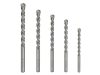 INGCO Kőzetfúró készlet 5 részes 4-10 mm hengeres