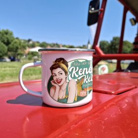 Retro bögre - Induljon reggel olajozottan a rendszer - zöld - fehérbögre