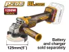 INGCO Akkus sarokcsiszoló 125 mm szénkefe nélküli 20 V (akku és töltő nélkül) CAGLI221253E