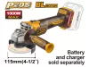 INGCO Akkus sarokcsiszoló 115 mm szénkefe nélküli 20 V (akku és töltő nélkül) CAGLI27153E
