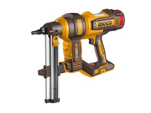 INGCO Akkus beton szögbelövő 40 mm szénkefe nélküli 20 V (2 x 4,0 Ah akku + töltő)