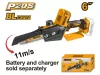 INGCO Akkus láncfűrész 150 mm szénkefe nélküli 20 V (akku és töltő nélkül) CGSLI2068