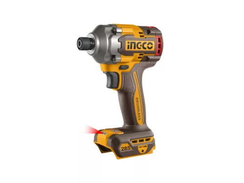 INGCO Akkus ütvecsavarozó 1/4" 285 Nm szénkefe nélküli 20 V (akku és töltő nélkül) CIRLI20281