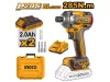 INGCO Akkus ütvecsavarozó 1/4" 285 Nm szénkefe nélküli 20 V (2 x 2,0 Ah akku + töltő) CIRLI2028E