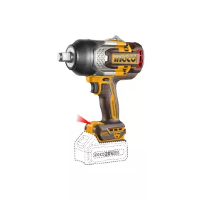 INGCO Akkus ütvecsavarozó 3/4" 1350 Nm szénkefe nélküli 20 V (akku és töltő nélkül) CIWLI201351