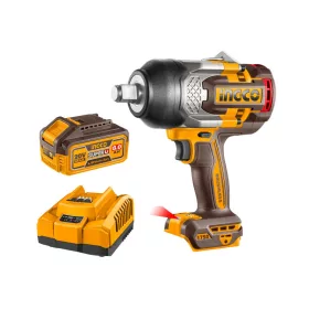 INGCO Akkus ütvecsavarozó 3/4" 1750 Nm szénkefe nélküli 20 V (2 x 8,0 Ah akku + töltő) CIWLI20175E