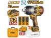INGCO Akkus ütvecsavarozó 3/4" 1750 Nm szénkefe nélküli 20 V (2 x 8,0 Ah akku + töltő) CIWLI20175E
