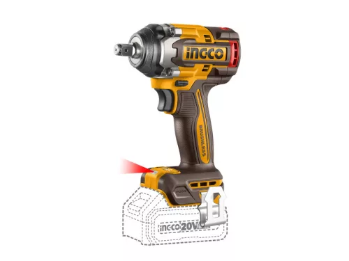 INGCO Akkus ütvecsavarozó 1/2" 500 Nm szénkefe nélküli 20 V (akku és töltő nélkül) CIWLI20501