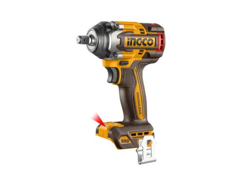INGCO Akkus ütvecsavarozó 1/2" 550 Nm szénkefe nélküli 20 V (akku és töltő nélkül)