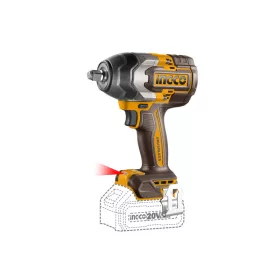INGCO Akkus ütvecsavarozó 1/2" 850 Nm szénkefe nélküli 20 V (akku és töltő nélkül) CIWLI20851