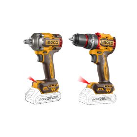   INGCO Akkus erőcsomag 20 V Ütvefúró-csavarozó 66 Nm+Ütvecsavarozó 1/2" 405 Nm (2 db akku + töltő)