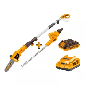 INGCO Akkus magassági sövény 460 mm és ágvágó 200 mm 0-400 mm 20 V (1 x 2,0 Ah akku + töltő) CPTS201681
