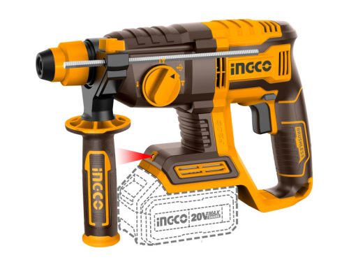 INGCO Akkus kombikalapács 2,0 J SDS-Plus szénkefe nélküli 20 V (akku és töltő nélkül)