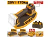 INGCO Akkus vákuumos lapemelő 170 kg LED kijelző 20 V (2 x 2,0 Ah akku + töltő) CSCLI20305E