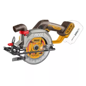 INGCO Akkus körfűrész 140 mm szénkefe nélküli 20 V (akku és töltő nélkül) CSLI1402