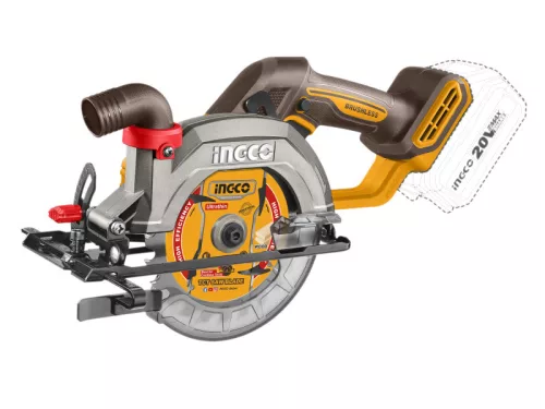 INGCO Akkus körfűrész 140 mm szénkefe nélküli 20 V (akku és töltő nélkül) CSLI1402