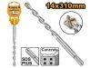 INGCO Kőzetfúró 14 x 310 mm négyélű SDS-Plus